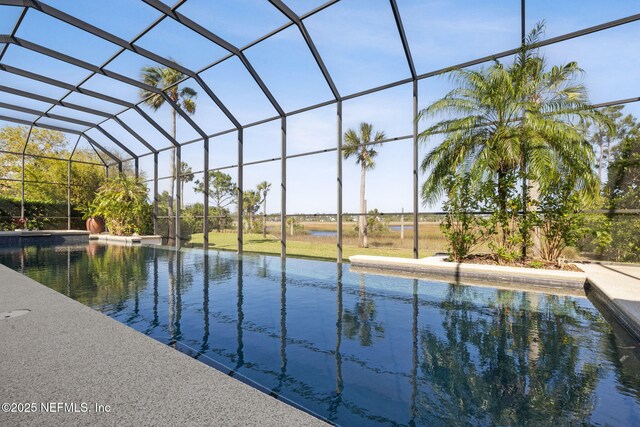 236 Deer Haven Dr, Ponte Vedra Beach, FL 32082 - view of swimming pool featuring glass enclosure