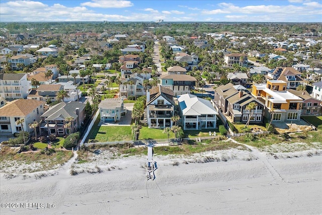 aerial view with a residential view