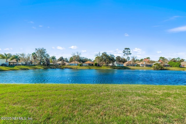 property view of water featuring a residential view