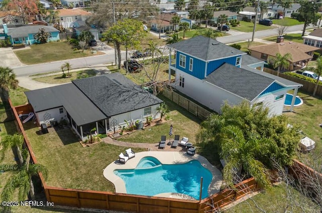 bird's eye view featuring a residential view