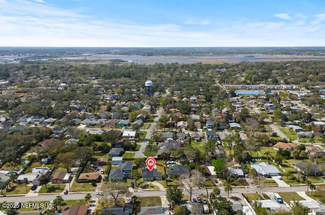 aerial view featuring a residential view