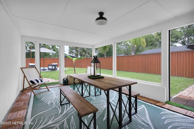 view of sunroom