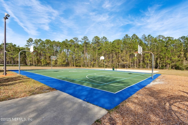 view of sport court with community basketball court