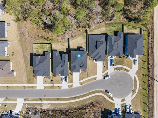 bird's eye view with a residential view