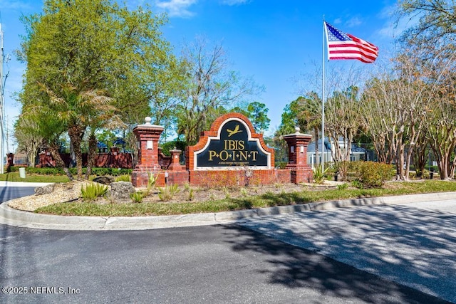 view of community sign