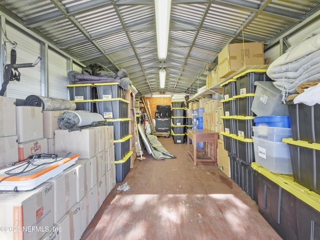 view of storage area