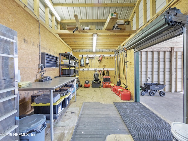 storage featuring a garage