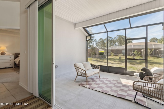 view of sunroom