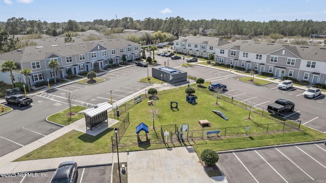 aerial view featuring a residential view