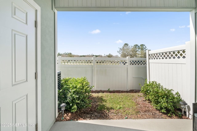 exterior space featuring fence