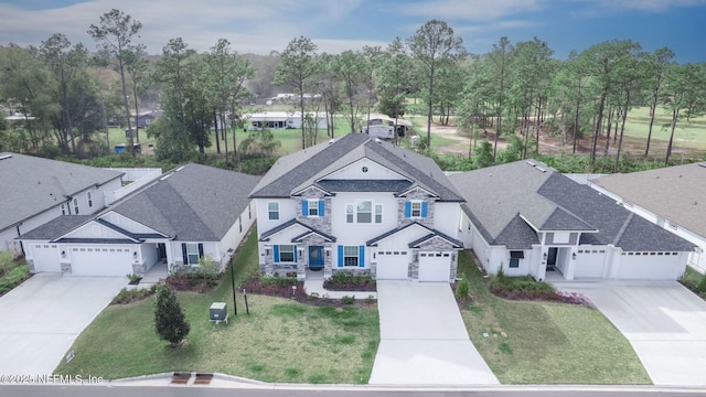 drone / aerial view with a residential view