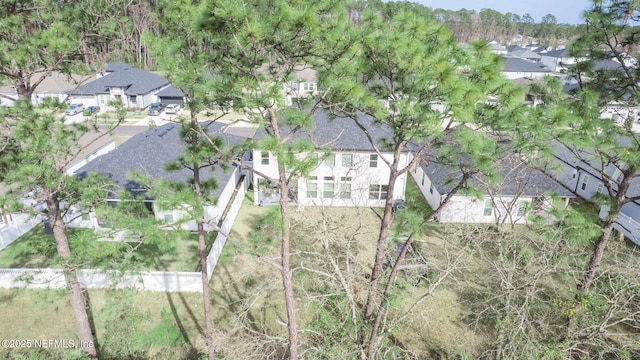 aerial view with a residential view