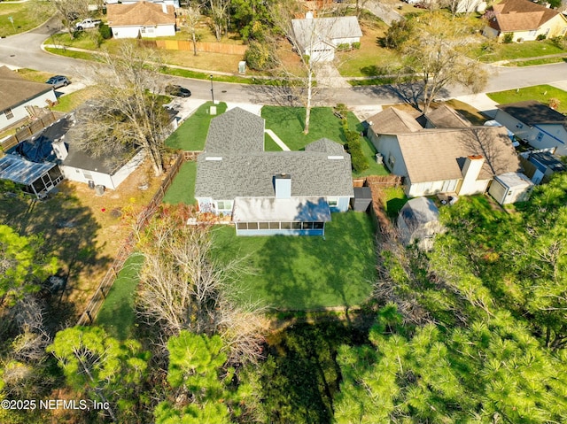 drone / aerial view featuring a residential view