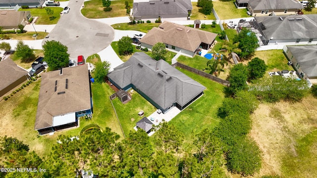 drone / aerial view with a residential view
