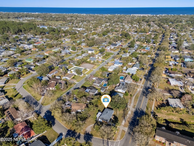 aerial view featuring a residential view