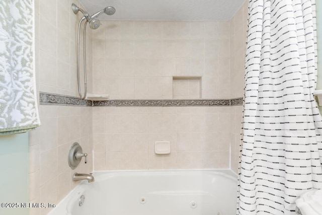 full bathroom featuring a combined bath / shower with jetted tub