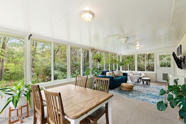 view of sunroom