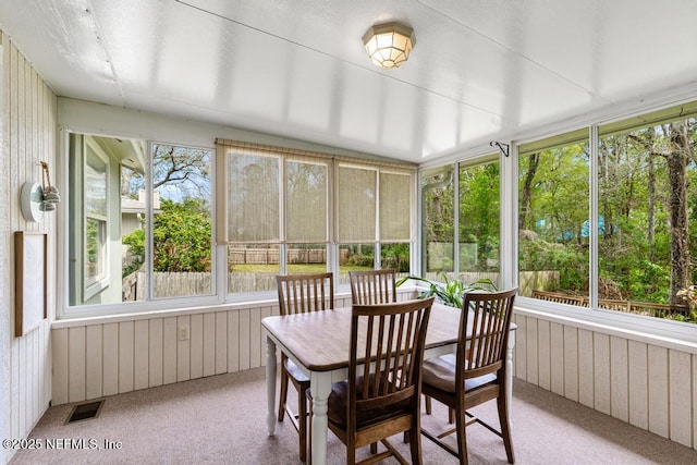 sunroom / solarium with visible vents