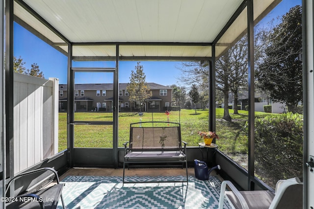 view of sunroom / solarium