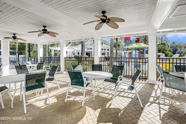 sunroom / solarium with beamed ceiling and a wealth of natural light