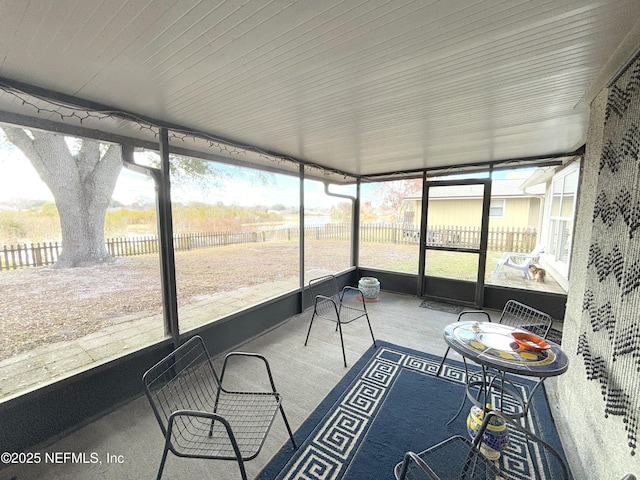 view of sunroom