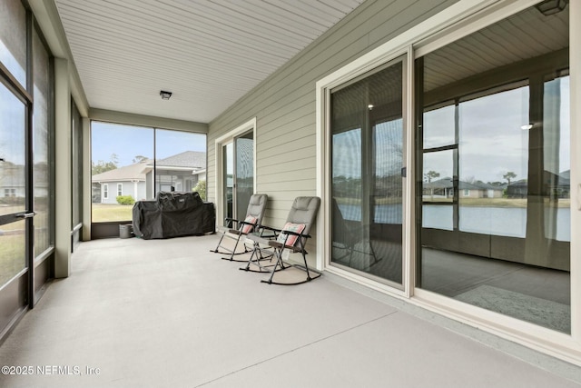 view of sunroom