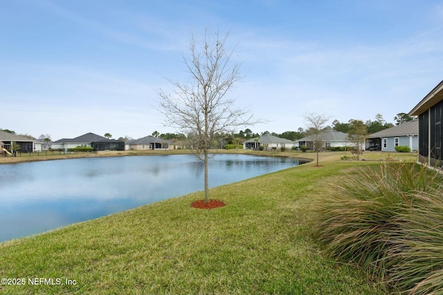 property view of water featuring a residential view