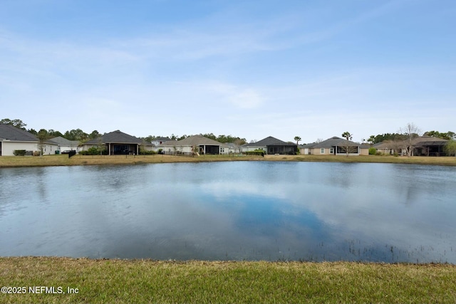 property view of water with a residential view