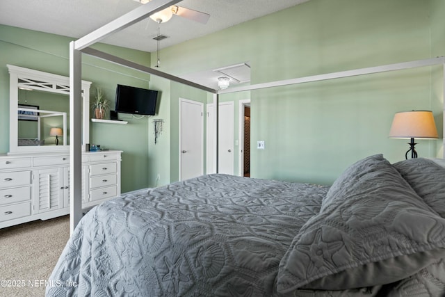 2211 1st St S, Jacksonville Beach, FL 32250 - bedroom with carpet floors, attic access, visible vents, and lofted ceiling