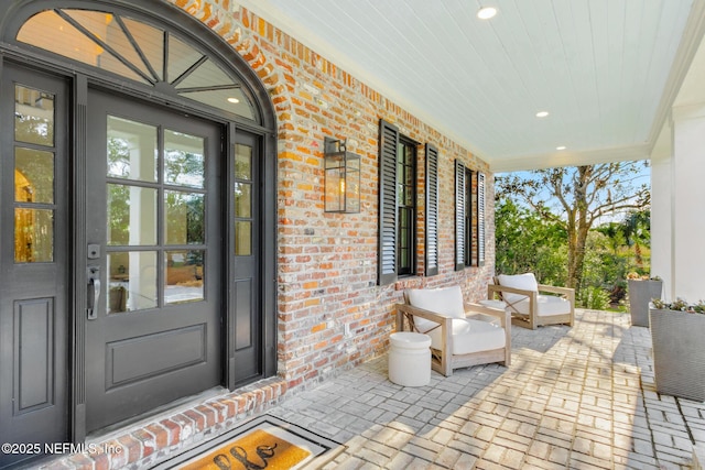 exterior space featuring a porch