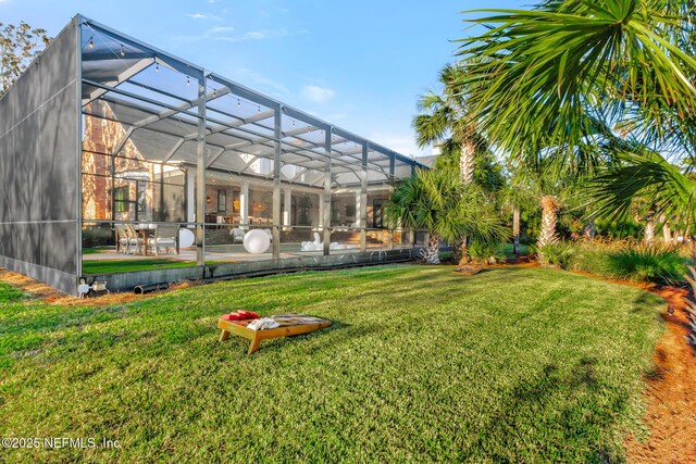 exterior space featuring a lanai