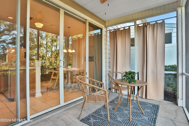 view of sunroom