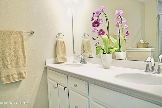 full bath featuring a sink and double vanity