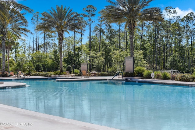 pool featuring a patio area