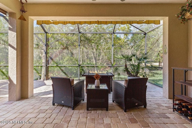 view of sunroom