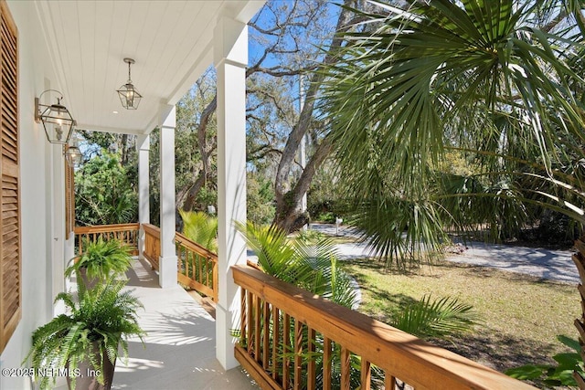 balcony with covered porch