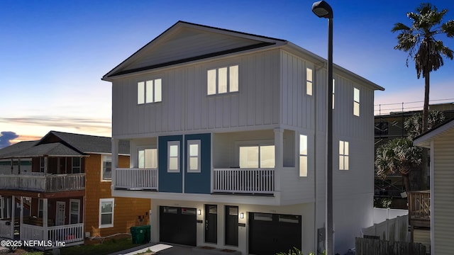 view of front facade with an attached garage