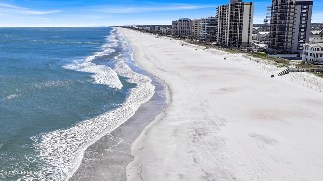 1306 1st St S, Jacksonville Beach, FL 32250 - bird's eye view featuring a city view, a view of the beach, and a water view