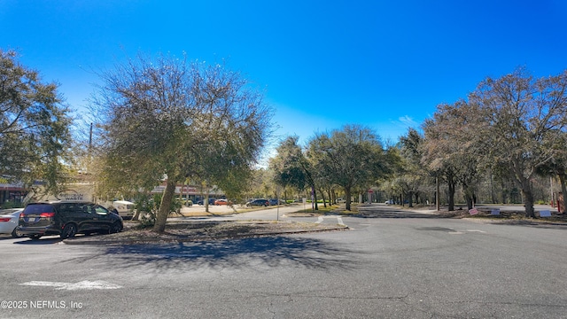 view of street featuring curbs