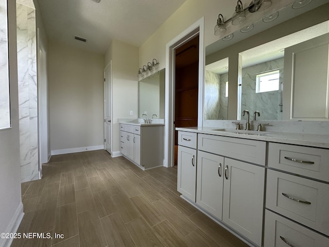 123 Tesoro Ter, Saint Augustine, FL 32095 - bathroom with wood finished floors, two vanities, and a marble finish shower