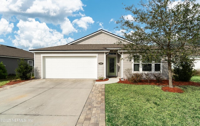 636 Seville Pkwy, Saint Augustine, FL 32086 - ranch-style house featuring a front yard, an attached garage, and concrete driveway