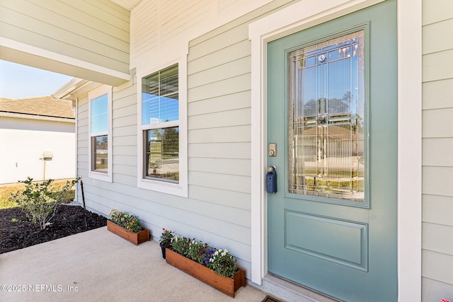 view of doorway to property