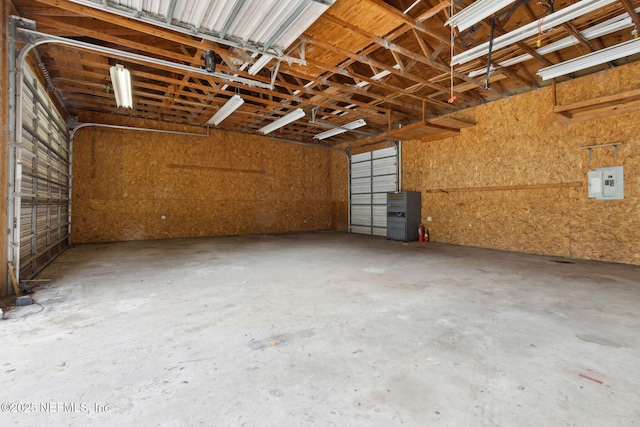 garage featuring electric panel