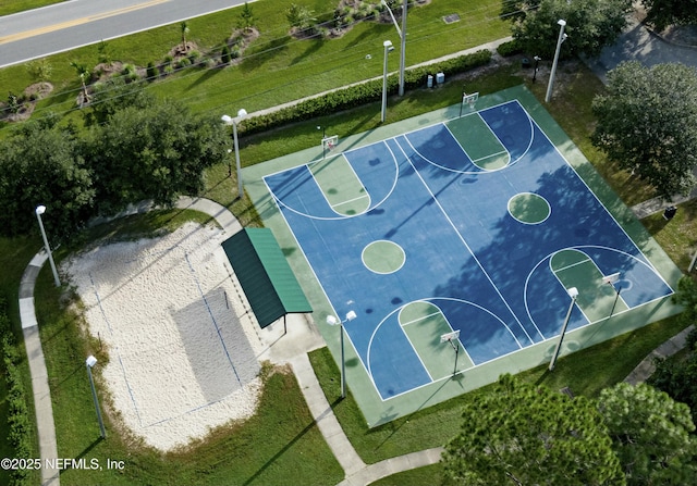 view of basketball court featuring community basketball court