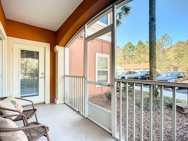 view of sunroom