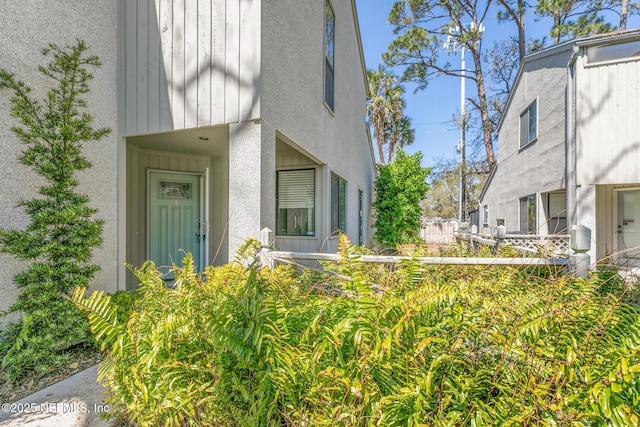 view of home's exterior featuring stucco siding