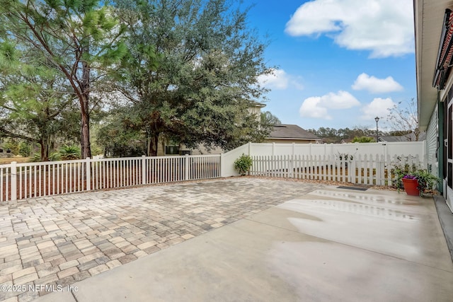 view of patio / terrace with a fenced backyard