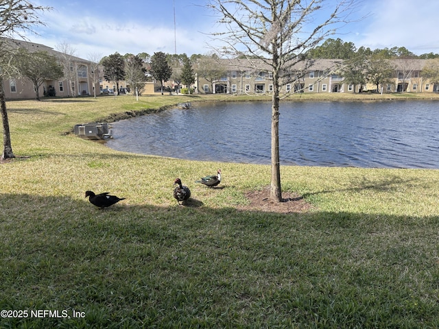 property view of water with a residential view