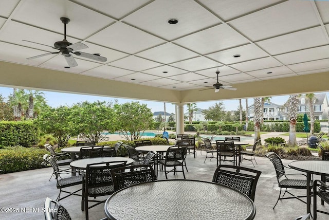 294 Mahi Dr, Ponte Vedra, FL 32081 - view of patio with a ceiling fan and outdoor dining area