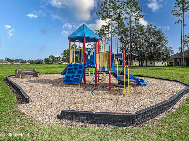 community play area featuring a yard